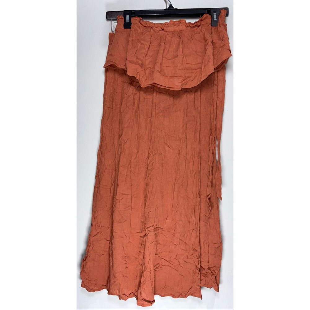 Burnt orange beach wear 2pc set size medium